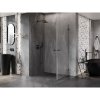 Mexen Lunar-B Duo výklopný sprchový kút 95 x 75 cm, číre sklo, brúsený grafit, 832-095L-075P-66-00