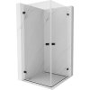 Mexen Lunar-B Duo výklopný sprchový kút 70 x 70 cm, číre sklo, čierna matná, 832-070L-070P-70-00