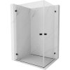 Mexen Lunar-B Duo výklopný sprchový kút 90 x 80 cm, číre sklo, čierna matná, 832-090L-080P-70-00