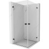 Mexen Lunar-B Duo výklopný sprchový kút 85 x 85 cm, číre sklo, čierna matná, 832-085L-085P-70-00