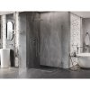 Mexen Lunar-B Duo výklopný sprchový kút 95 x 90 cm, číre sklo, brúsená oceľ, 832-095L-090P-97-00