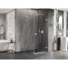 Mexen Lunar-B L pravý výklopný sprchový kút 70 x 70 cm, číre sklo, biela, 832L-070-070-20-00-P