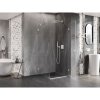 Mexen Lunar-B L pravý výklopný sprchový kút 70 x 70 cm, číre sklo, biela, 832L-070-070-20-00-P