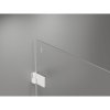 Mexen Lunar-B L pravý výklopný sprchový kút 70 x 70 cm, číre sklo, biela, 832L-070-070-20-00-P