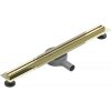 Mexen Flat nerezový sprchový žľab s rotačným 360° sifónom 60 cm, vzor SLIM, zlatá, 1541060