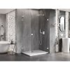 Mexen Lunar-B L pravý výklopný sprchový kút 85 x 70 cm, číre sklo, biela, 832L-085-070-20-00-P