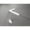 Mexen Lunar-B L pravý výklopný sprchový kút 85 x 70 cm, číre sklo, biela, 832L-085-070-20-00-P