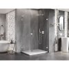 Mexen Lunar-B L pravý výklopný sprchový kút 100 x 80 cm, číre sklo, biela, 832L-100-080-20-00-P