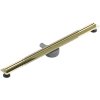 Mexen Flat nerezový sprchový žľab s rotačným 360° sifónom 80 cm, vzor SLIM, zlatá, 1541080