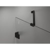 Mexen Lunar-B pravostranný výklopný sprchový kút 100 x 70 cm, číre sklo, čierna matná, 832-100-070-70-00-P