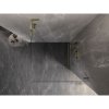 Mexen Lunar-B L výklopný sprchový kút pravý 80 x 80 cm, číre sklo, zlatá lesklá, 832L-080-080-50-00-P