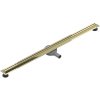 Mexen Flat nerezový sprchový žľab s rotačným 360° sifónom 110 cm, vzor SLIM, zlatá, 1541110