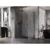 Mexen Lunar-B L výklopný sprchový kút ľavý 80 x 70 cm, číre sklo, grafitová, 832L-080-070-95-00-L