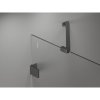 Mexen Lunar-B pravostranný výklopný sprchový kút 75 x 70 cm, číre sklo, grafitová, 832-075-070-95-00-P