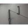 Mexen Lunar-B pravostranný výklopný sprchový kút 75 x 70 cm, číre sklo, grafitová, 832-075-070-95-00-P