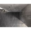 Mexen Lunar-B pravostranný výklopný sprchový kút 80 x 80 cm, číre sklo, brúsená oceľ, 832-080-080-97-00-P