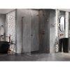 Mexen Lunar-B L výklopný sprchový kút pravý 80 x 70 cm, číre sklo, ružové zlato, 832L-080-070-60-00-P