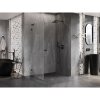 Mexen Lunar-B L výklopný sprchový kút pravý 80 x 70 cm, číre sklo, brúsený grafit, 832L-080-070-66-00-P