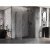 Mexen Lunar-B L výklopný sprchový kút pravý 80 x 70 cm, číre sklo, brúsený grafit, 832L-080-070-66-00-P