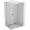 Mexen Lunar-B L výklopný sprchový kút pravý 80 x 70 cm, číre sklo, brúsený grafit, 832L-080-070-66-00-P