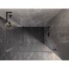 Mexen Lunar-B L pravý výklopný sprchový kút 100 x 80 cm, číre sklo, čierna matná, 832L-100-080-66-00-P