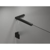 Mexen Lunar-B L pravý výklopný sprchový kút 100 x 80 cm, číre sklo, čierna matná, 832L-100-080-66-00-P