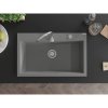 Mexen Elix, 1-korový granitový drez 800 x 500 mm, šedá, chrómový sifón, 6527801005-71