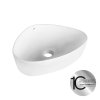 Laveo, asymetrické umývadlo na dosku 505x410x120 mm, biela lesklá, LAV-VUA_6251
