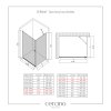 CERANO - Sprchovací kút Antelo L/P - 6 mm - chróm, transparentné sklo - 110x40 cm - krídlový, CER-CER-8050BD129