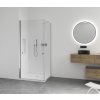 CERANO - Sprchovací kút Antelo L/P - 6 mm - chróm, transparentné sklo - 110x40 cm - krídlový, CER-CER-8050BD129