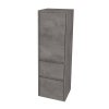 Mereo Opto kúpeľňová skrinka vysoká 125 cm, ľavé otváranie, Multidecor, Betón tmavosivý, MER-CN995LBET2