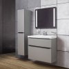 Mereo, Mereo Mailo, kúpeľňová skrinka 81 cm, čierne madlo, Multidecor, Dub olejovaný, MER-CN591SBDUO1