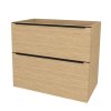 Mereo, Mereo Mailo, kúpeľňová skrinka 81 cm, čierne madlo, Multidecor, Dub olejovaný, MER-CN591SBDUO1