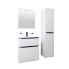 Mereo, Mereo Mailo, kúpeľňová skrinka 61 cm, čierne madlo, Multidecor, Betón Chicago tmavosivý, MER-CN590SBBCS2