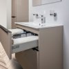 Mereo, Mereo Mailo, kúpeľňová skrinka 101 cm, čierne madlo, Multidecor, White Loft Pine, MER-CN592SBWLP1