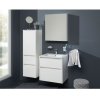 Mereo, Mereo Kúpeľňová zrkadlová skrinka 80 cm, galerka, 2 x dvierka, Multidecor, Monumentálna sivá, MER-CN798G82MSO1