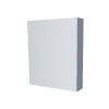 Mereo, Mereo Kúpeľňová zrkadlová skrinka 60 cm, galerka, 1x dvierka ľavá, Multidecor, Monumentálna sivá, MER-CN798G61MSO1