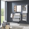 Mereo, Mereo Kúpeľňová doska na skrinku 141 cm, Multidecor, Šedá supermat, MER-CN799D141SEDA