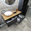 Mereo, Mereo Mailo, kúpeľňová skrinka 121 cm, chróm madlo, Multidecor, Dub Kronberg svetlý, MER-CN593SDKRS