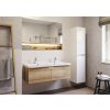 Mereo, Mereo Mailo, kúpeľňová skrinka 121 cm, chróm madlo, Multidecor, White Loft Pine, MER-CN593SWLP1