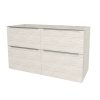 Mereo, Mereo Mailo, kúpeľňová skrinka 121 cm, chróm madlo, Multidecor, White Loft Pine, MER-CN593SWLP1
