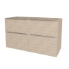 Mereo, Mereo Mailo, kúpeľňová skrinka 121 cm, chróm madlo, Multidecor, Light Rock Hickory, MER-CN593SLRH1