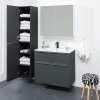 Mereo, Mereo Mailo, kúpeľňová skrinka vysoká 170 cm, chróm madlo, Multidecor, Dub olejovaný, MER-CN594LPDUO1