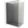Mexen, Mexen Kioto-XF sprchová stena s rámom 50 x 202 cm, grafit 10 mm, kartáčované zlato - 800-050-104-55-40-X