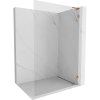 Mexen, Mexen Lunar L sprchová stena pravá 100 x 200 cm, priehľadná 8 mm, ružové zlato - 830L-100-000-60-00-P