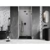 Mexen, Mexen Lunar pravé otočné sprchové dvere 95 cm, transparentné, pištoľový kov - 834-095-000-95-00-P