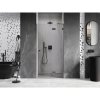 Mexen, Mexen Lunar pravé otočné sprchové dvere 95 cm, transparentné, pištoľový kov - 834-095-000-95-00-P