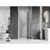 Mexen, Mexen Lunar pravé otočné sprchové dvere 85 cm, transparentné, brúsený nikel - 834-085-000-97-00-P