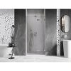 Mexen, Mexen Lunar pravé otočné sprchové dvere 85 cm, transparentné, brúsený nikel - 834-085-000-97-00-P