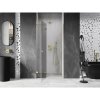 Mexen, Mexen Lunar L výklopné ľavé sprchové dvere 110 cm, transparentné, brúsené zlaté - 834L-110-000-55-00-L